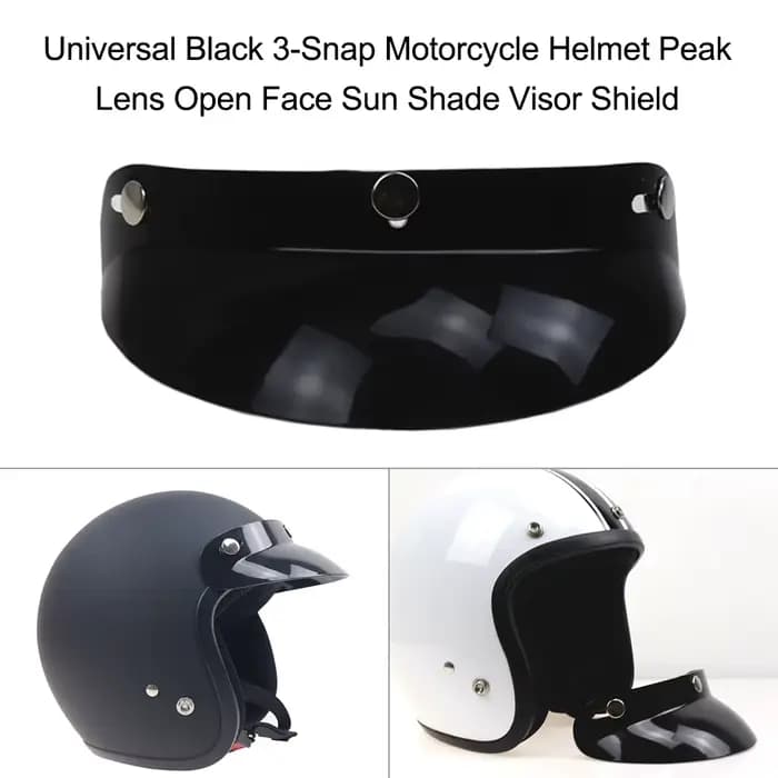 Casque de moto universel noir à 3 boutons