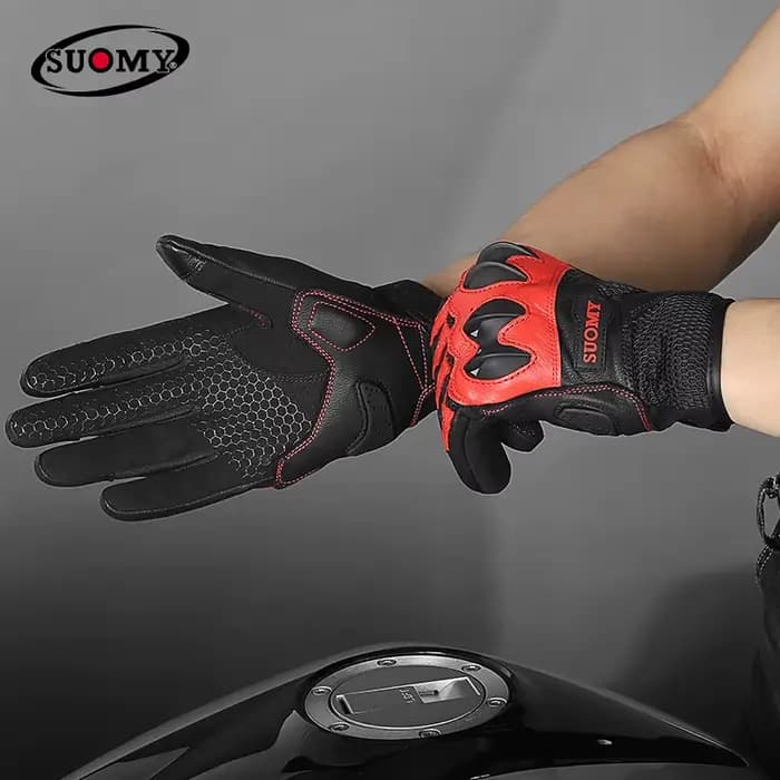 SUOMY SU-15 Cuir Moto Gants Écran Tactile Motocross GufamilMoto Cyclisme Luva MotDynclista