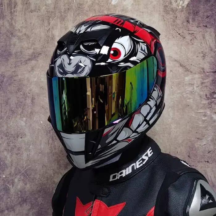 Casque de moto à double lentille avec pare-soleil intégré