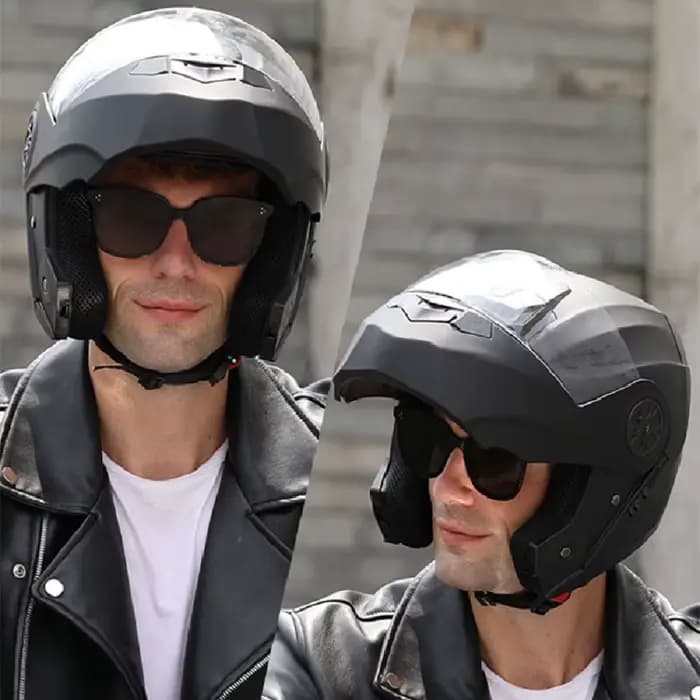 Casque de moto rabattable Bluetooth