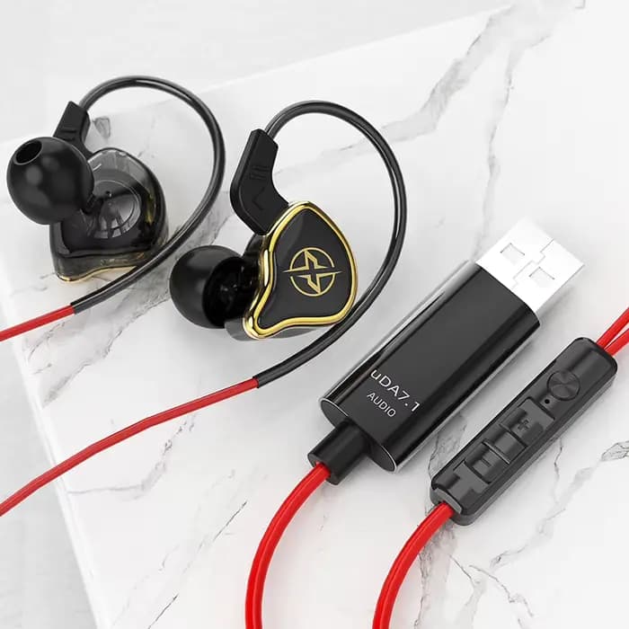Casque de jeu USB avec Microphone, écouteurs filaires avec télécommande, suppression du bruit, diaphragme PET pour PC, ordinateur, PS4, PS5