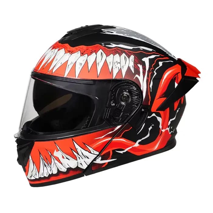 Casque de moto tout-terrain personnalisé avec design à double visière pour la protection hivernale