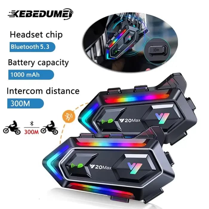 Y20 MAX-Interphone pour casque de moto V5.3