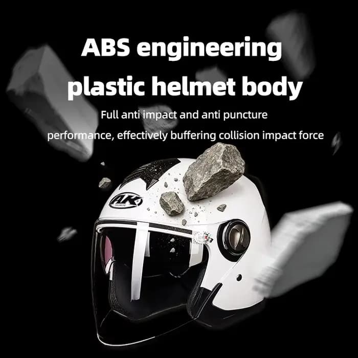 Casque demi-coque toutes saisons AK (Aikai) 720 à double lentille