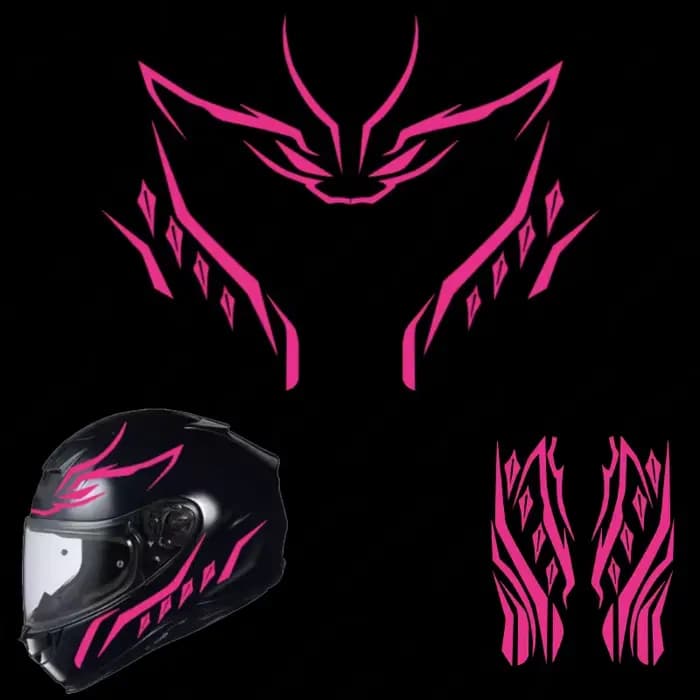 Autocollants de casque, accessoires de moto, décoration modifiée pour panthère noire jaune rouge abstraite