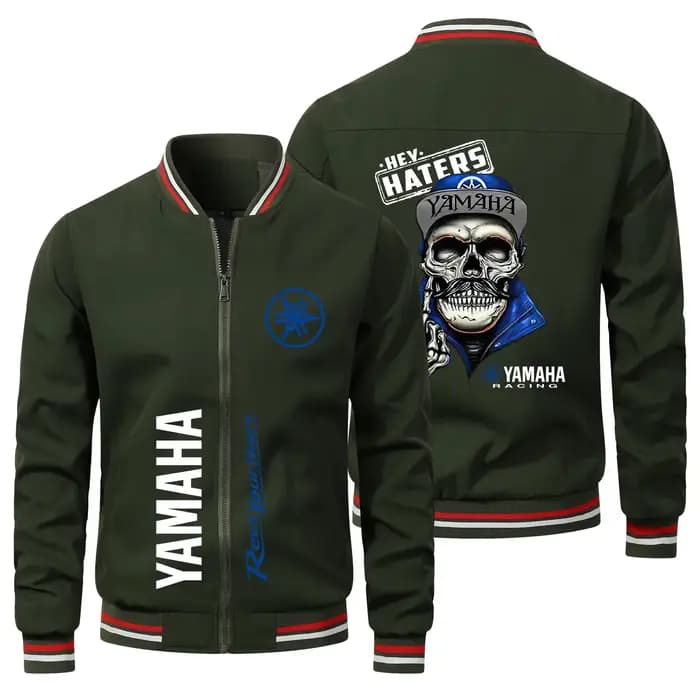 Nouvelles Vestes Moto 2026 – Blouson Bomber Hip-hop Harajuku avec Logo Yamaha – Vêtements de Sport et de Motard – Veste