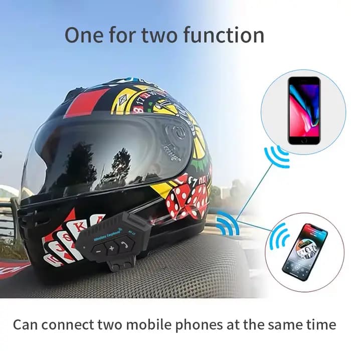 Casque de moto sans fil BT12