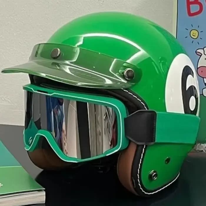 Lucky – casque de moto rétro numérique