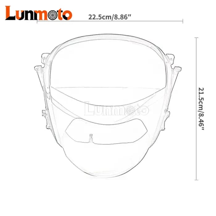 Couvercle en verre de phare de moto pour Piaggio Zip 100 98 4T 50 49 2T AC DT LC 50 4T