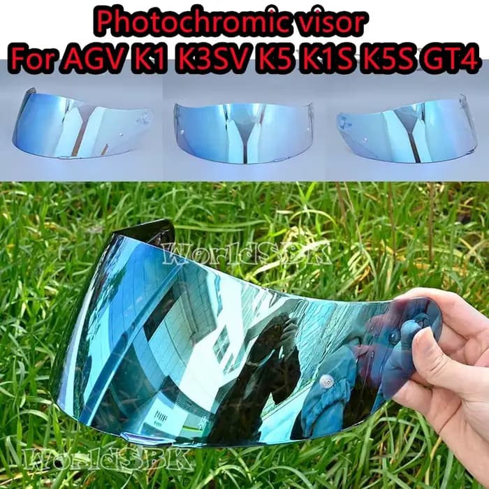 Lentille de visière photochromique pour AGV K1 K3SV K5 K1S K5S GT4