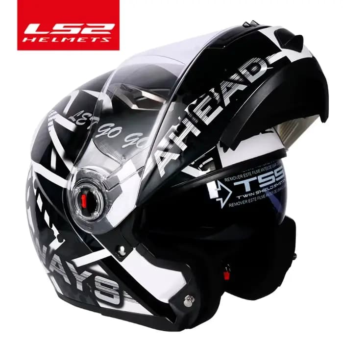 Capacete LS2 FF370 casque de moto intégral LS2 casques à double lentille rabattables casco