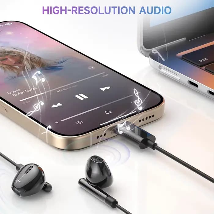 USB Type C 3.5mm casque filaire avec Microphone contrôle du Volume filaire écouteurs écouteurs basse dans l'oreille casque Sport casque
