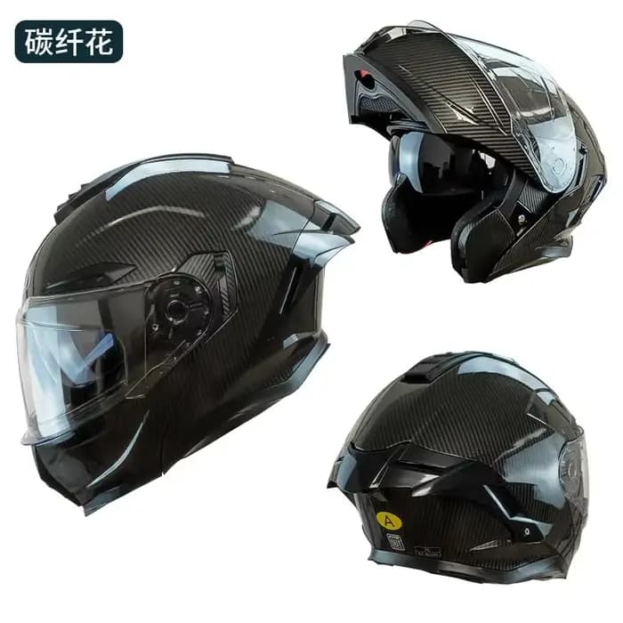 Casque de Moto rabattable intégral double lentille