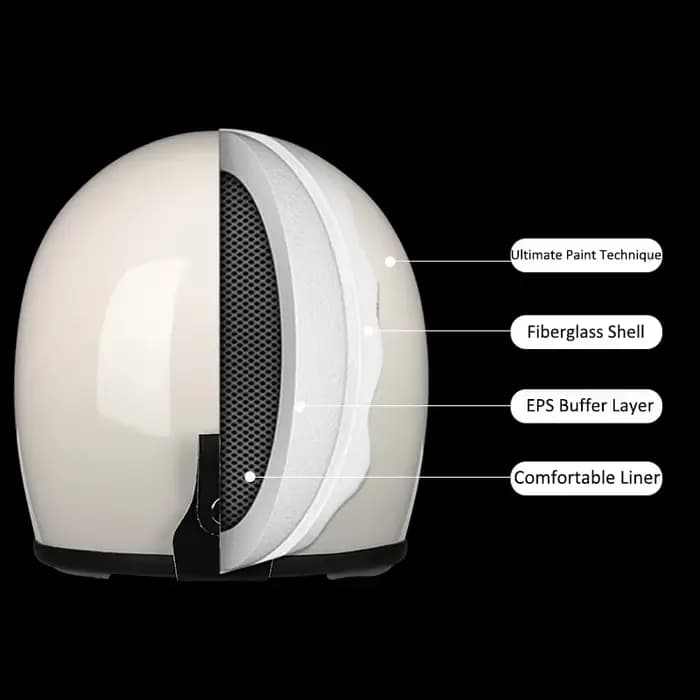 Casque intégral de Moto FBR rétro Style Tokyo