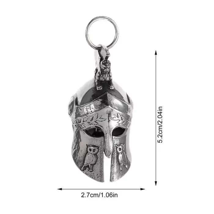 Cloche de moto rétro, breloque de casque de guerrier romain