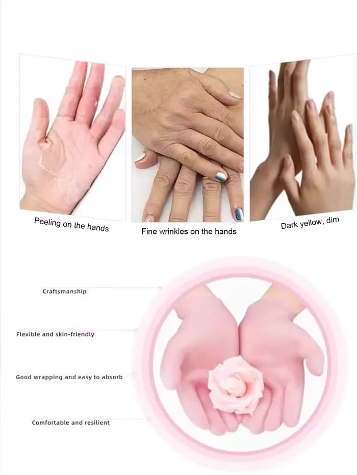 Gants hydratants en Silicone, masque pour les mains pour le traitement Anti-âge nocturne, réutilisables, lavables, soins pour la peau sèche