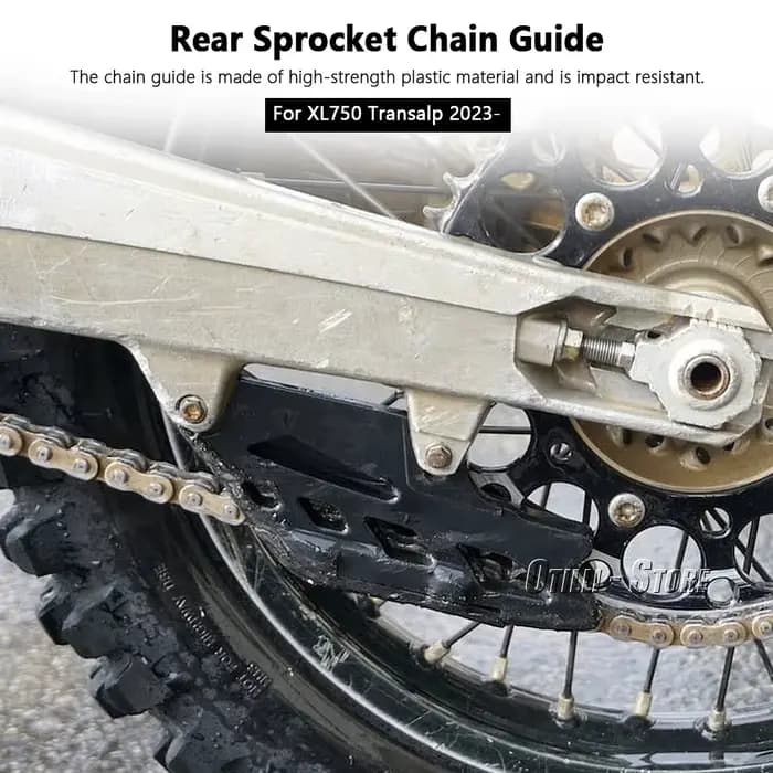 Nouveaux accessoires moto : Protection de chaîne noire pour Honda XL 750 Transalp XL750 TRANSALP 2023 2024 2025 2026