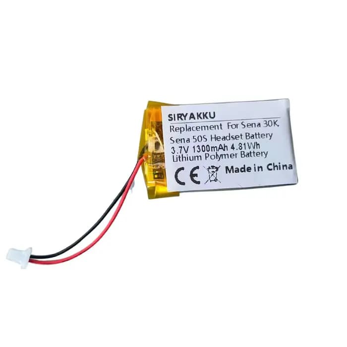 Batterie Rechargeable 3.7V 1300mAh pour casque Bluetooth de moto Sena 30K