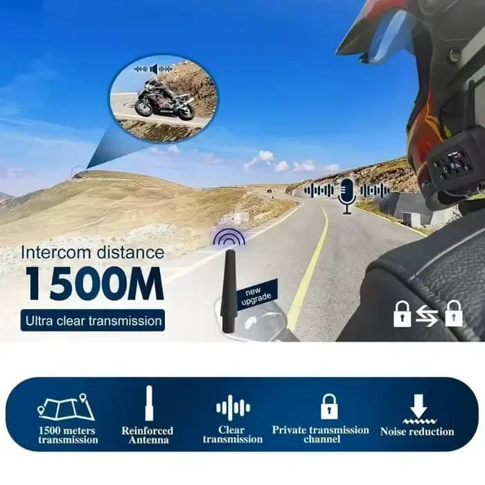 Casque de moto universel avec intercom Bluetooth