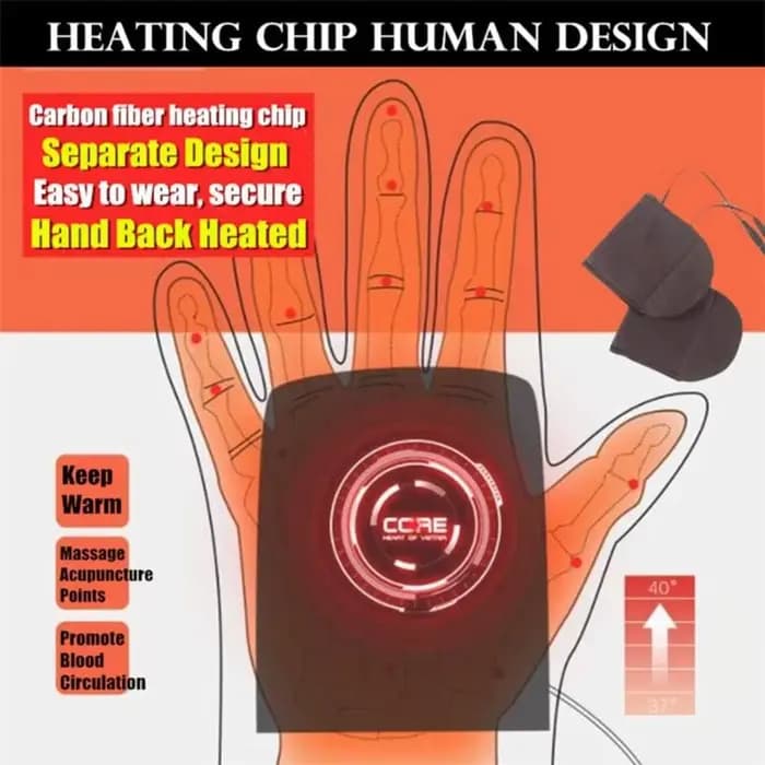 Gants chauffants USB, contrôle Rechargeable