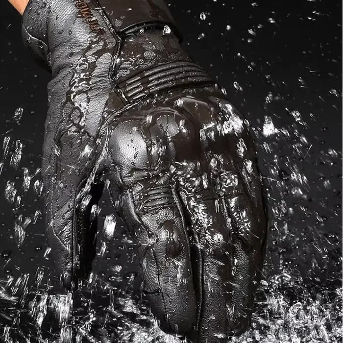 Gants de moto en cuir véritable pour Homme