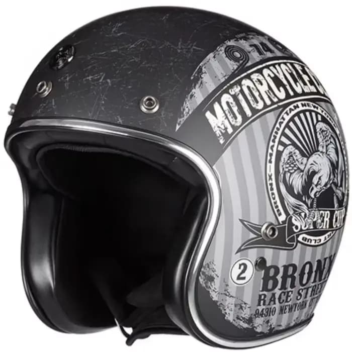 Casque de moto rétro certifié DOT ECE CFR pour hommes et femmes