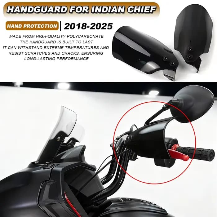 2018-2025 nouveau pour chef indien Challenger chef poursuite moto accessoires protège-mains protecteur main bouclier couverture Kits