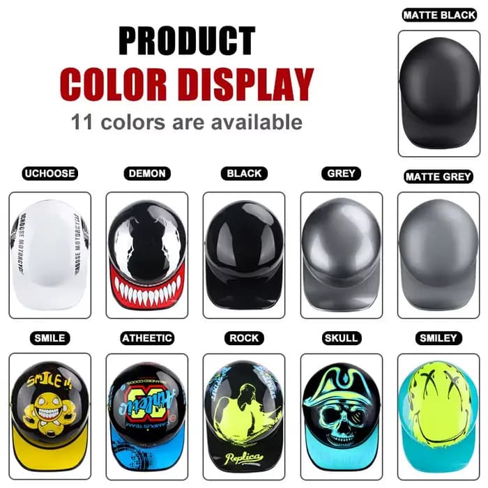 Demi-casque de moto rétro d'été