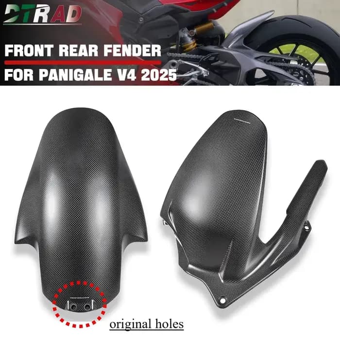 Pour DUCATI Panigale V4 V4S 2025 accessoires garde-boue avant et garde-chaîne arrière en Fiber de carbone