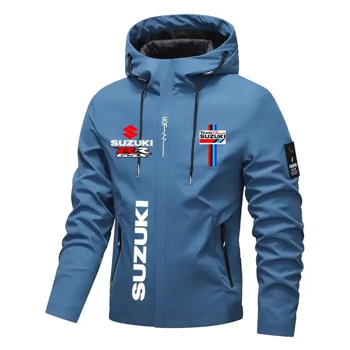 Blouson de moto coupe-vent à capuche pour homme – Qualité supérieure – Automne/Hiver – Sweat-shirt