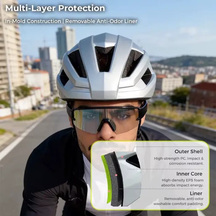 Casque de vélo de route MOON MTB SXT-X Protection Léger Casque de vélo de montagne pour hommes femmes Ventilation réglable Sport de plein air