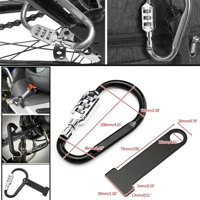 Boucle de verrouillage de casque de moto