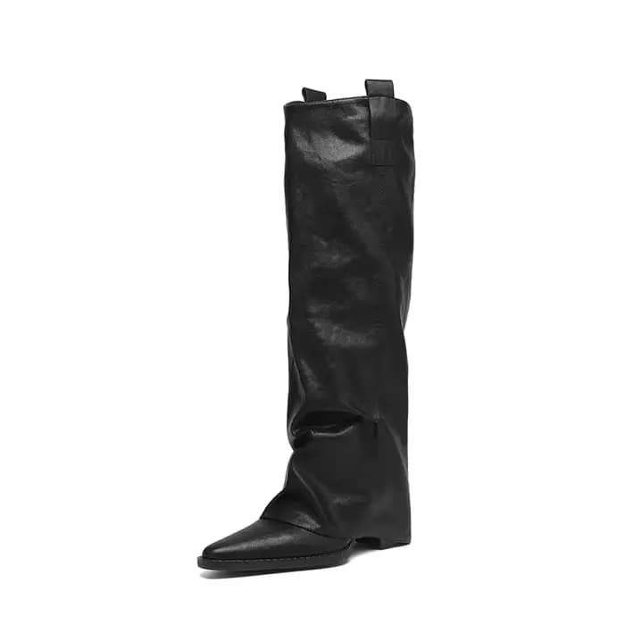 Bottes hautes élégantes à talons mi-hauts pour femmes, escarpins d'hiver à la mode, Chelsea, en cuir, pour la marche, nouvelle collection 2026
