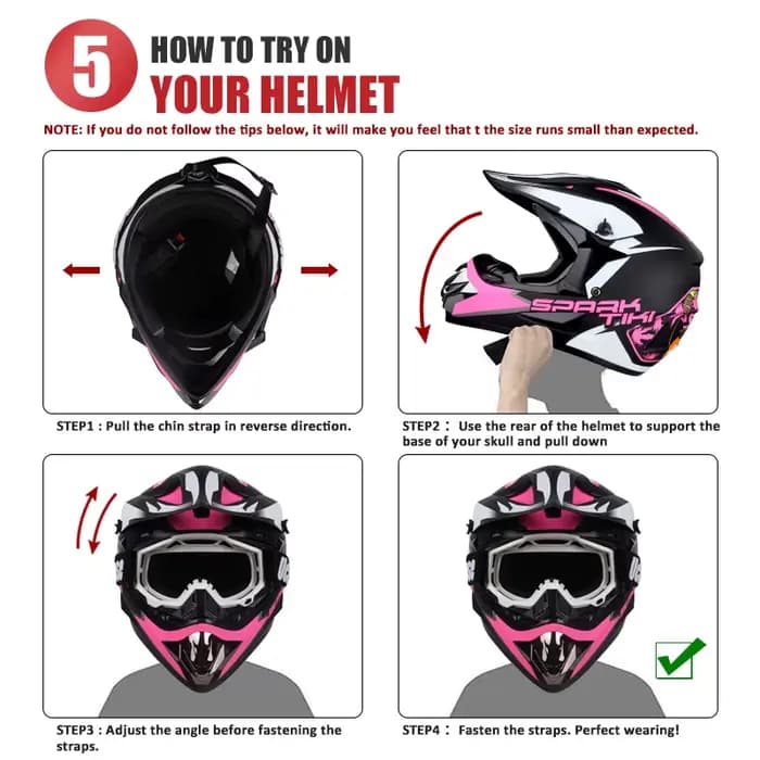 Casque moto intégral pour VTT tout-terrain classique