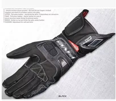 Gants de moto FIVE5 GLOVE RFX1 en fibre de carbone