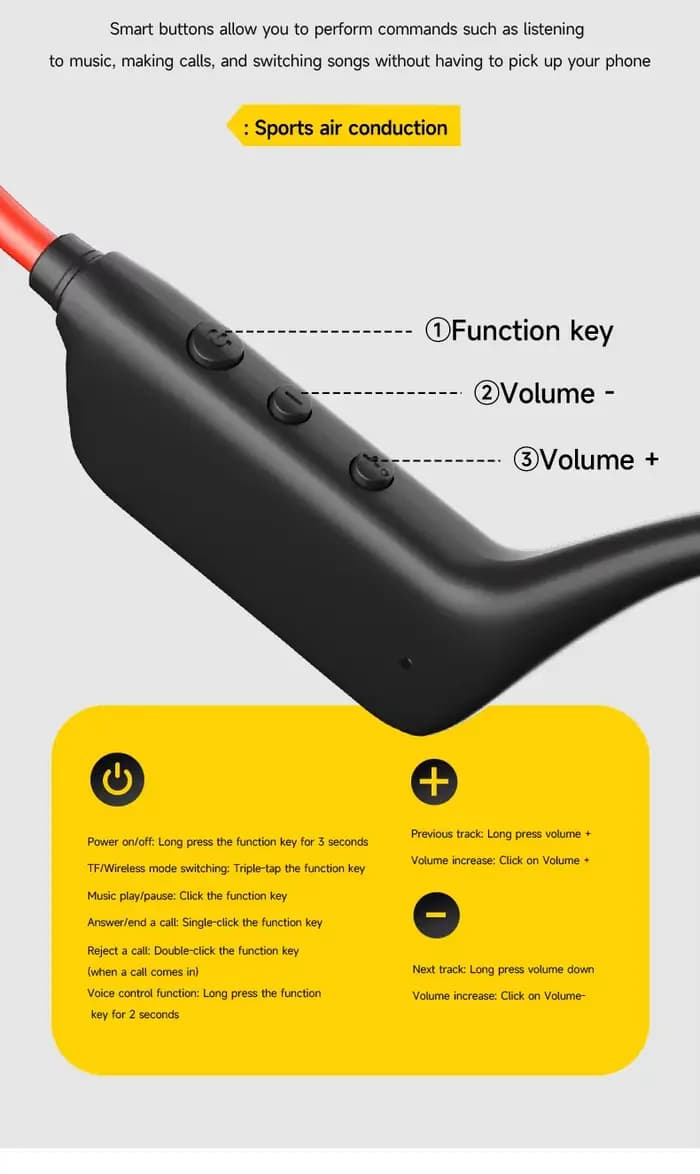Casque à conduction osseuse Lenovo Bluetooth 5.4 avec micro, étanche, pour l'exercice, le fitness, la natation, les sports, sans fil, nouveau 2026