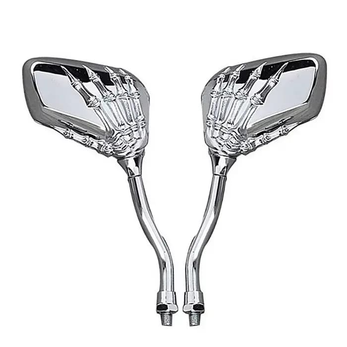 Rétroviseurs universels pour moto, accessoires pour Honda Shadow 600 VT 750, Suzuki Ltz 400, Kawasaki Skull Hand, 1 paire