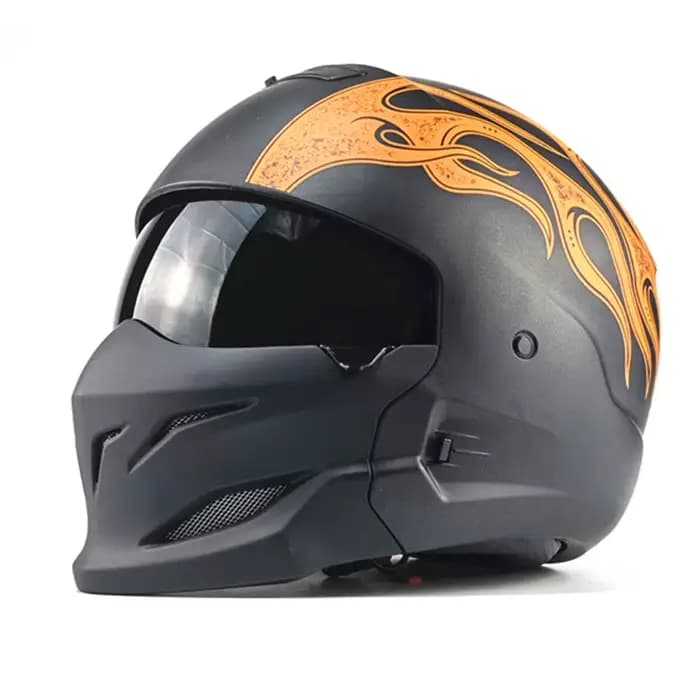 Casque de moto intégral rétro Predator