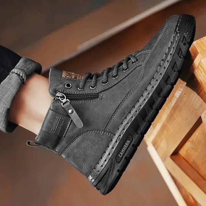 Bottes hautes en cuir pour hommes