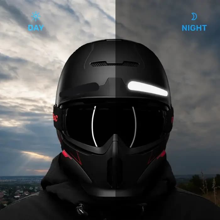 Autocollants réfléchissants noirs invisibles pour casques de moto
