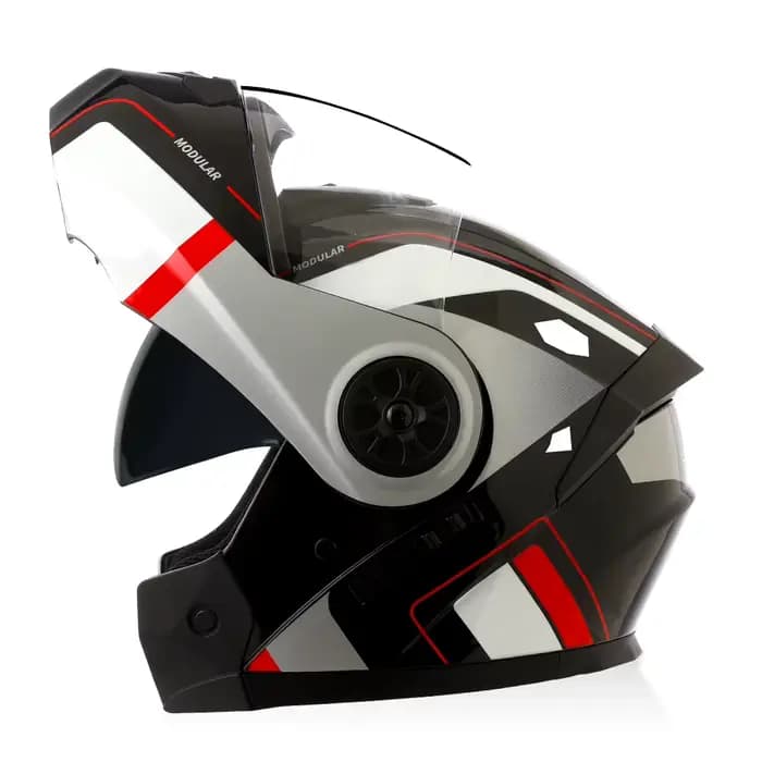 Casque de moto modulaire chaud et sécurisé pour l'hiver