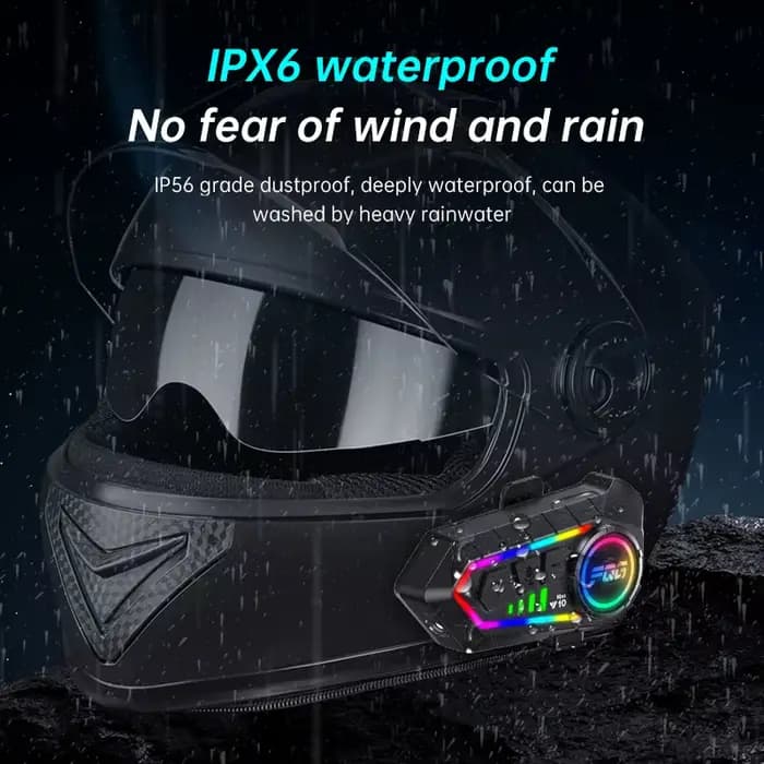 Y10 Max casque de moto Bluetooth 6.0 interphone CVC + DSP double réduction intelligente du bruitInter Comunicador