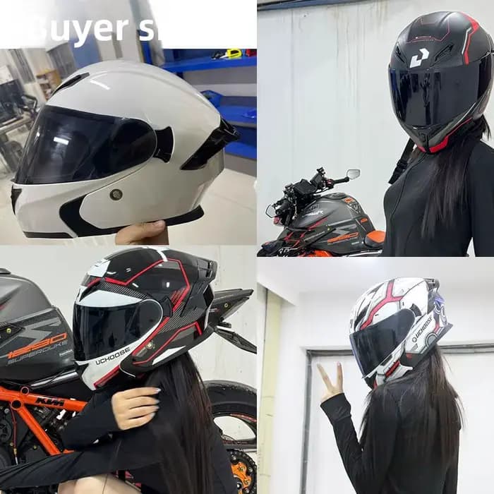 Casque de Moto double lentille
