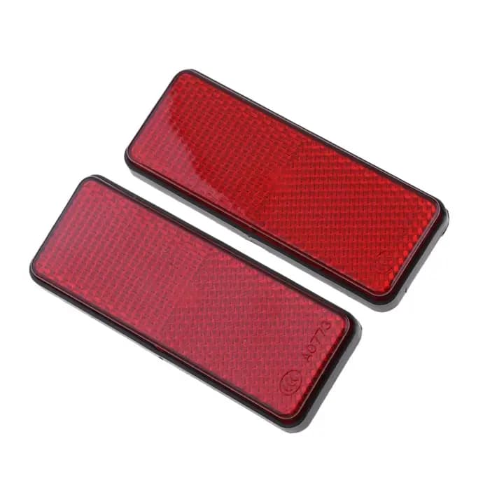 Réflecteur de coulée rectangulaire rouge pour moto