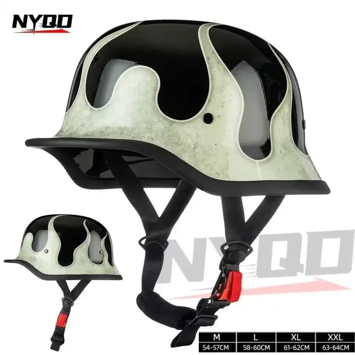Casque De Moto rétro allemand Capacete
