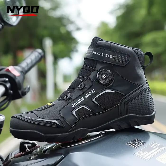 Bottes de moto 2026 pour hommes en cuir respirantes antidérapantes résistantes à l'usure pour motards