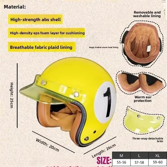 Lucky – casque de moto rétro numérique