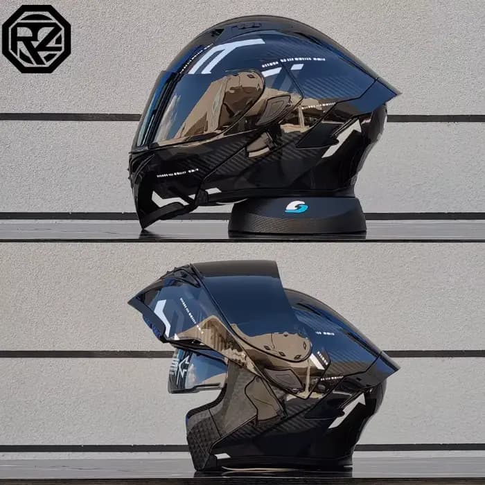 Casque de moto de haute qualité double lentille
