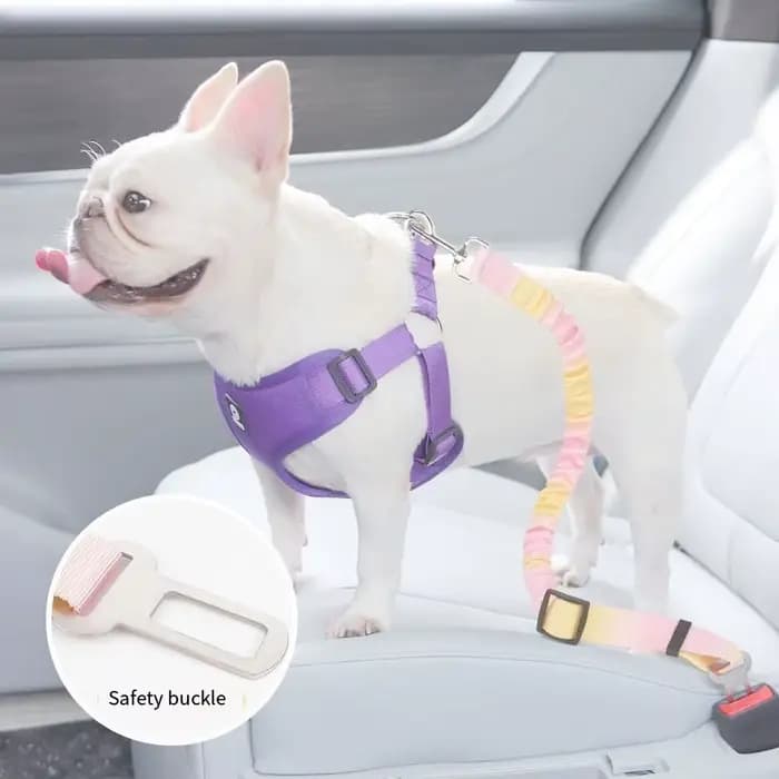 Ceinture de sécurité pour animaux de compagnie pour chiens, artefact de siège de voiture pour chiots de petite et moyenne taille, boucle de sécurité pour chats, fournitures de combat en peluche