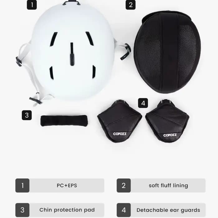 Casque de Ski Demi-Couvert Anti-Impact 506 pour Adulte et Enfant
